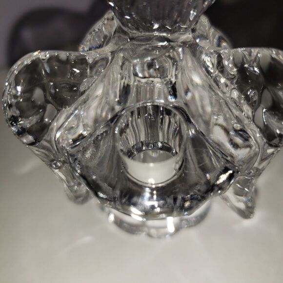 Glass Angel Tapered Candle Holder Home Country Farmhouse Decor 4" - Picture 8 of 8